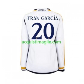 Divisa di Calcio Real Madrid Fran Garcia 20 Prima 2023/2024 Manica Lunga